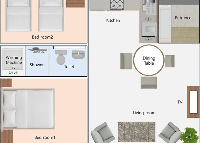 Appartement Kiki House 2 Bed Freeparking Close To Seongsu Ddp 6min To Metro